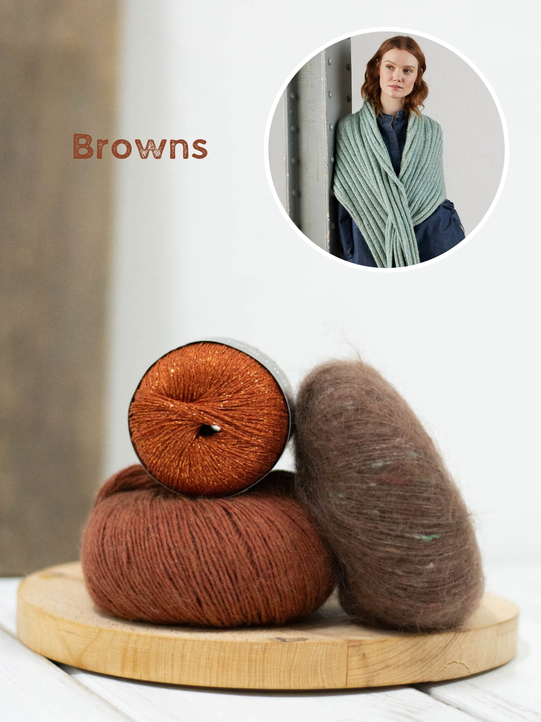 Breipakket Ecopuno Brillino Natural Superkid Tweed rib stola