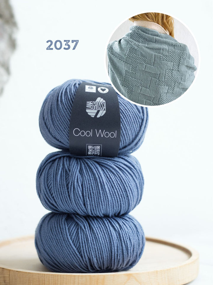 Breipakket Cool Wool stola in structuurpatroon