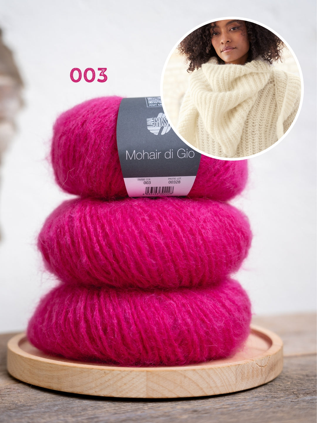 Breipakket Mohair Di Gio trui in patentsteek