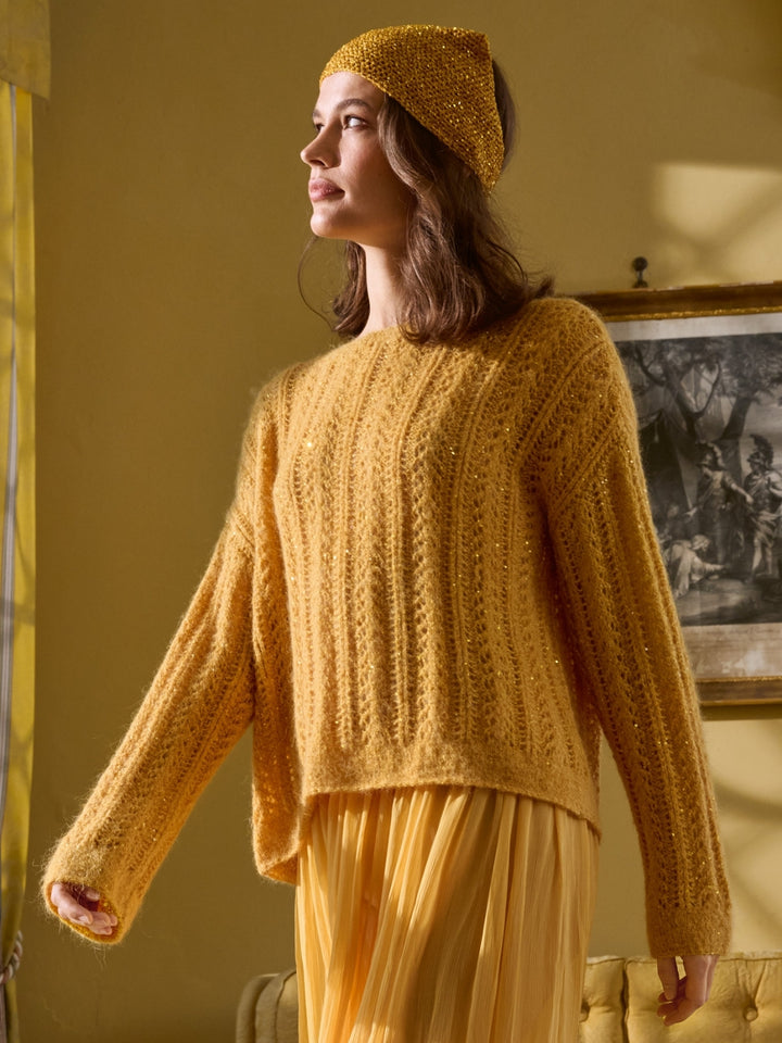 Breipakket Setasuri Glamour trui met kantpatroon