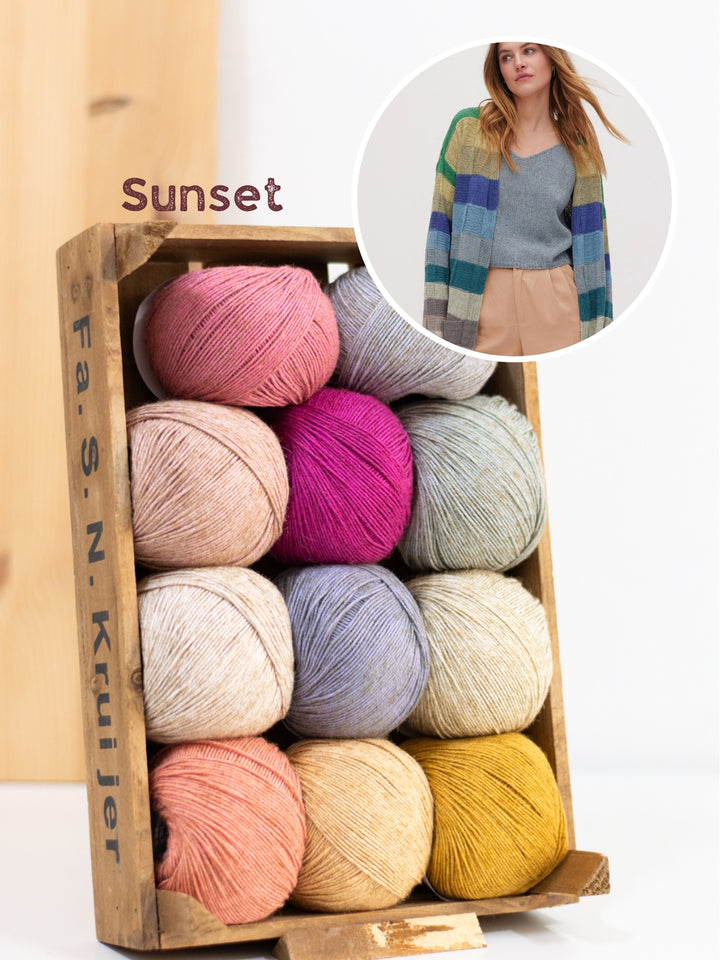 Breipakket Diversa cardigan in schaakbordpatroon