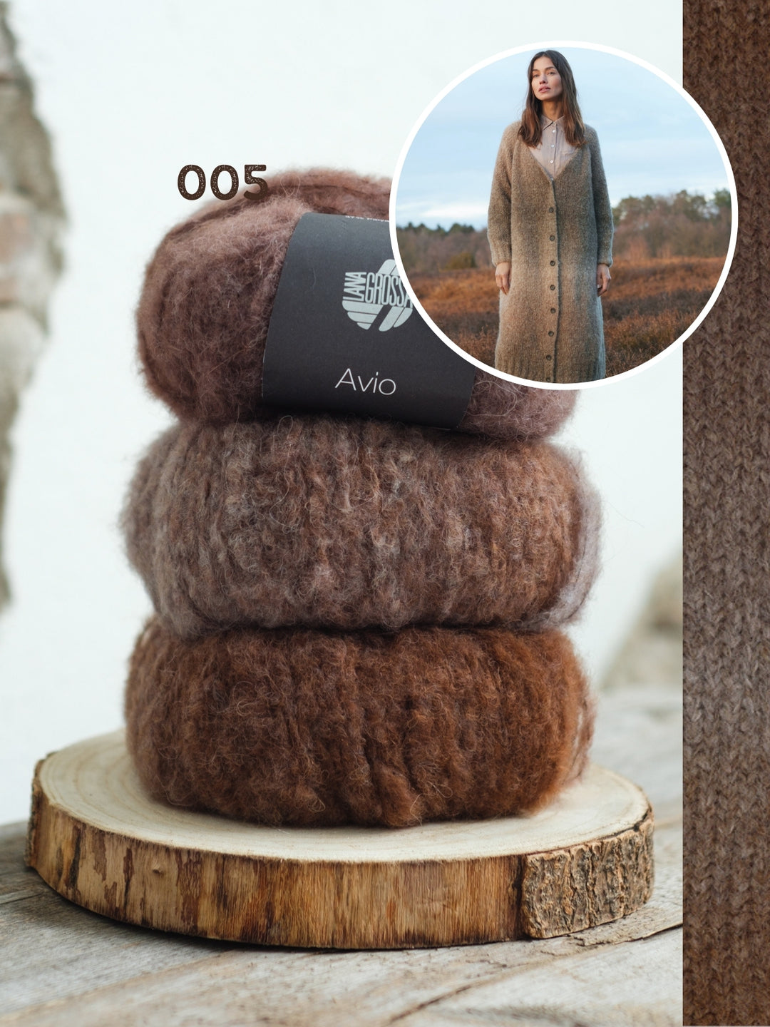 Breipakket Avio raglan-mantel