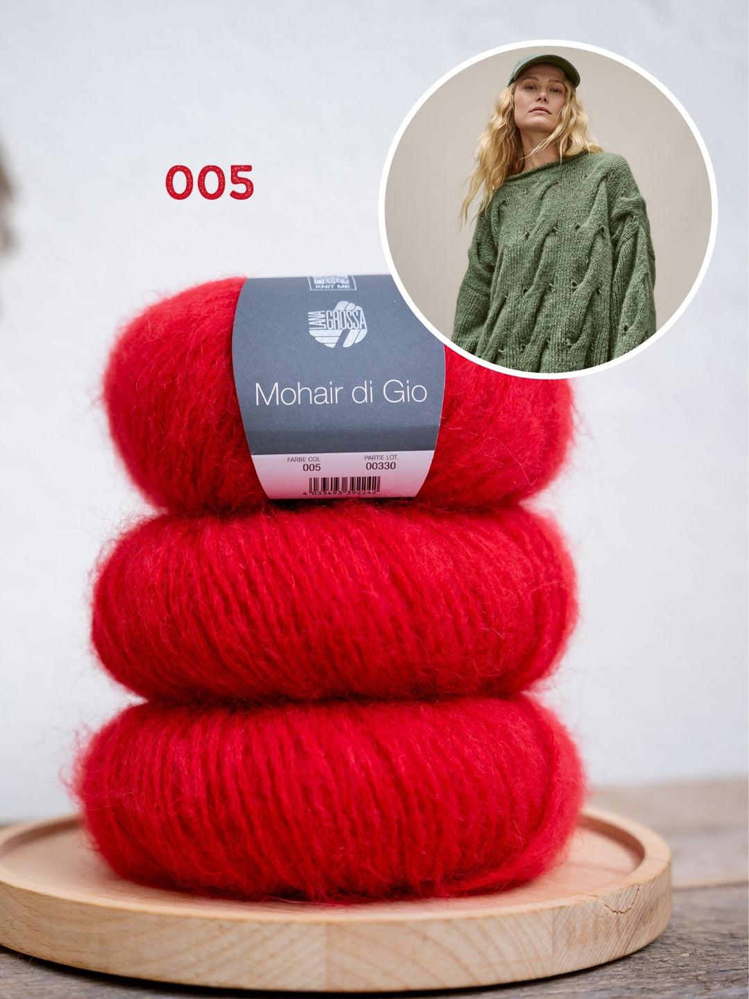 Breipakket Mohair Di Gio oversized kabeltrui