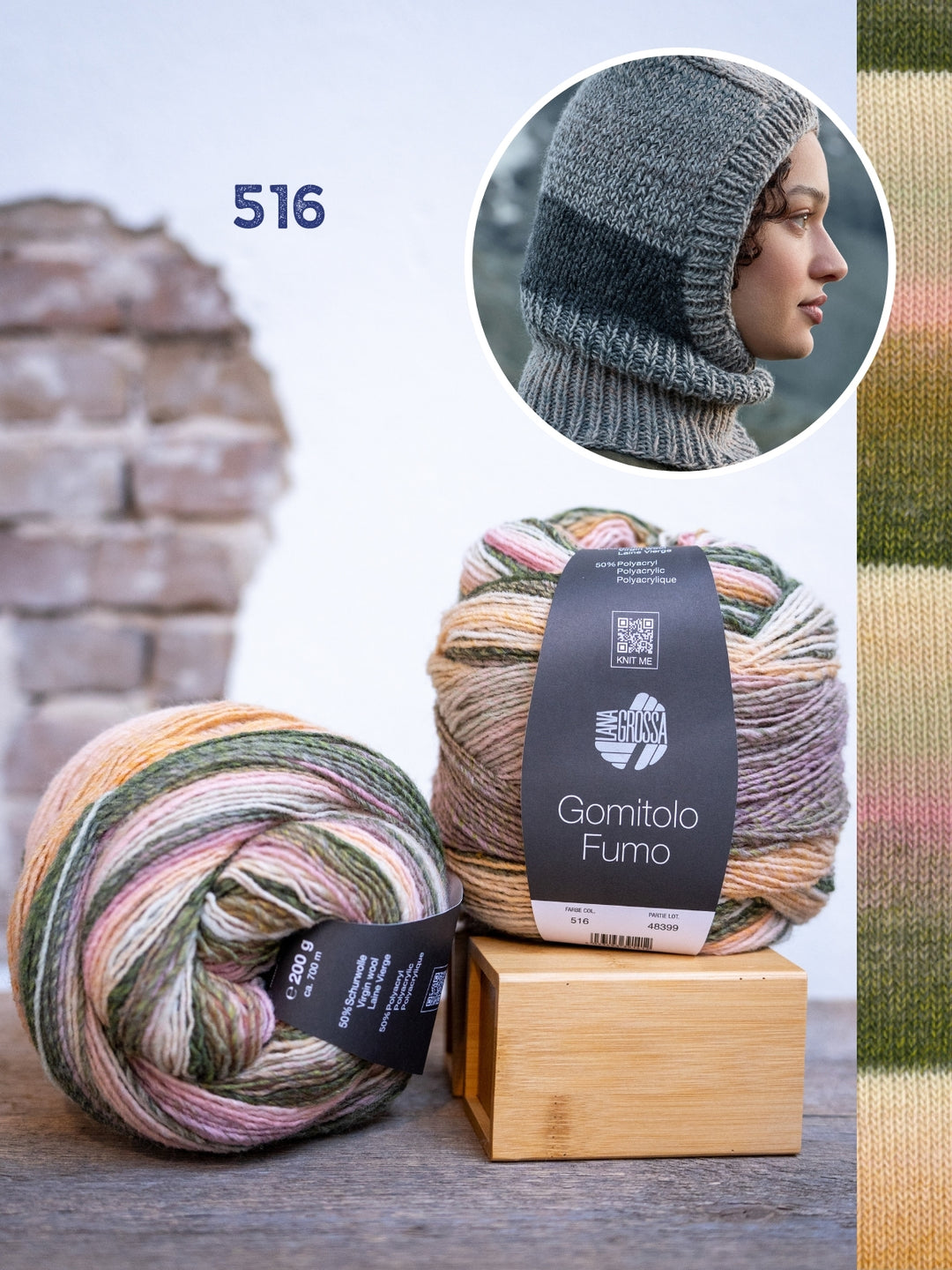 Breipakket Gomitolo Fumo balaclava