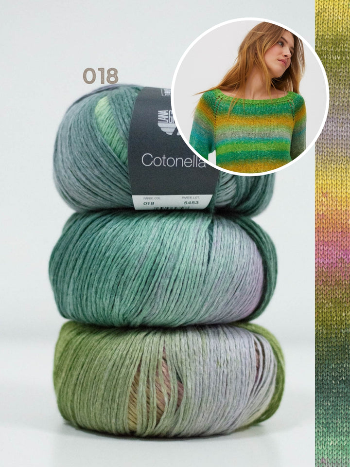 Breipakket Cotonella pullover - top-down