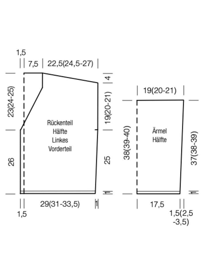 Breipakket Finito vest in ajourpatroon