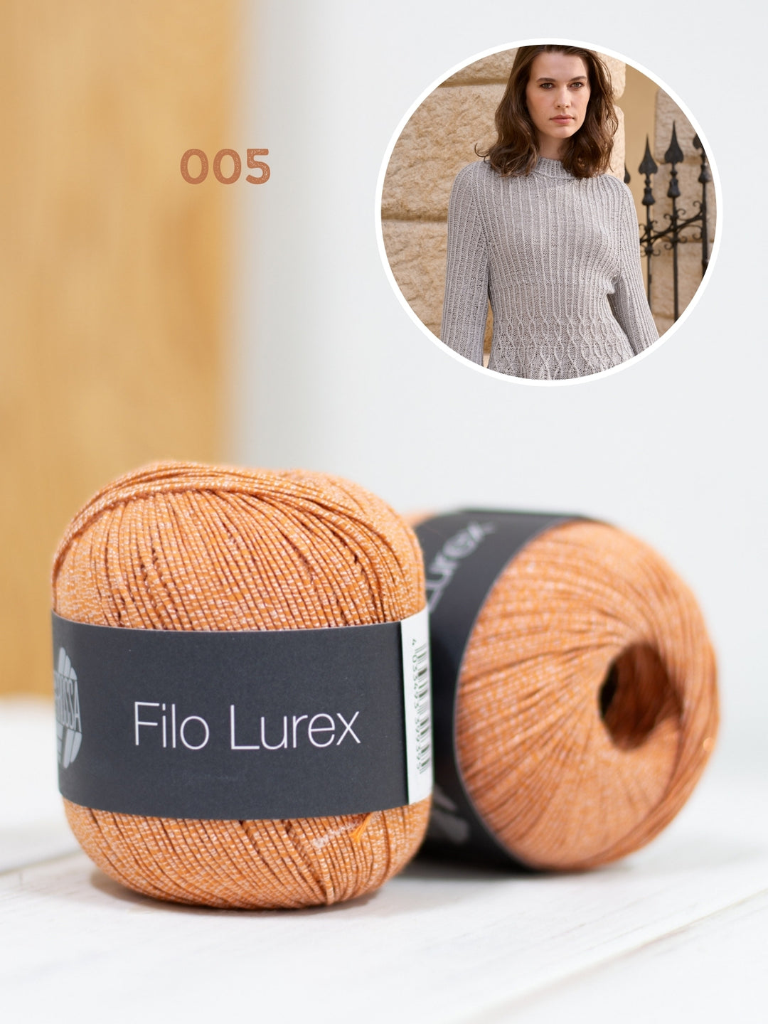 Breipakket Filo Lurex getailleerde trui