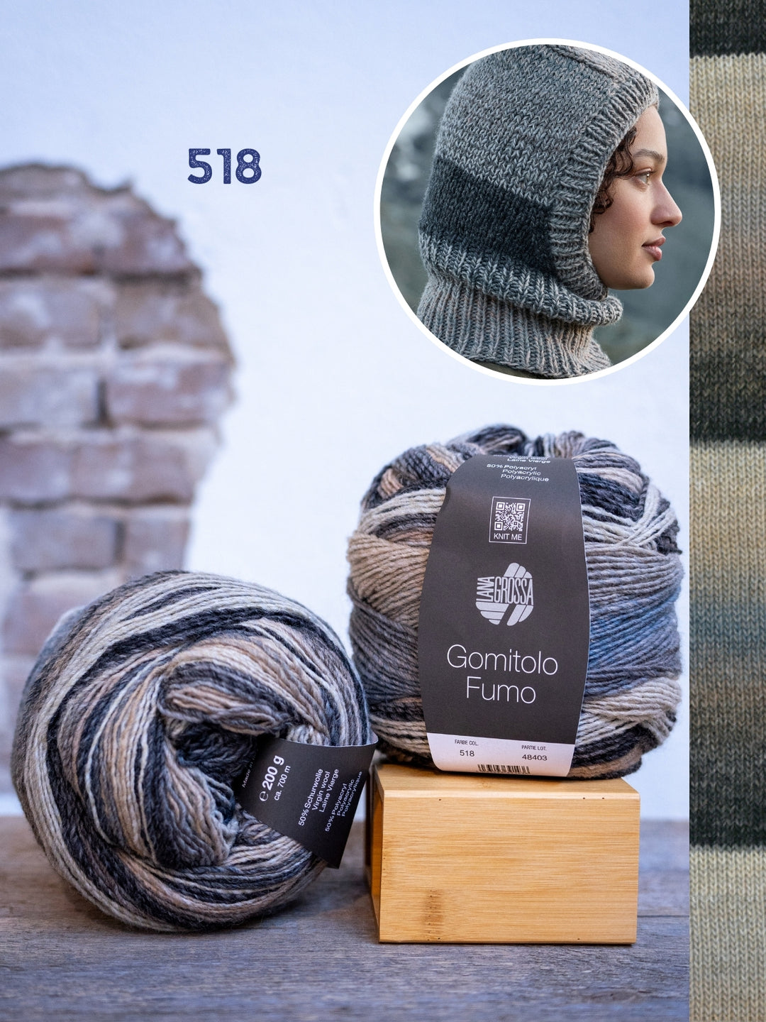 Breipakket Gomitolo Fumo balaclava