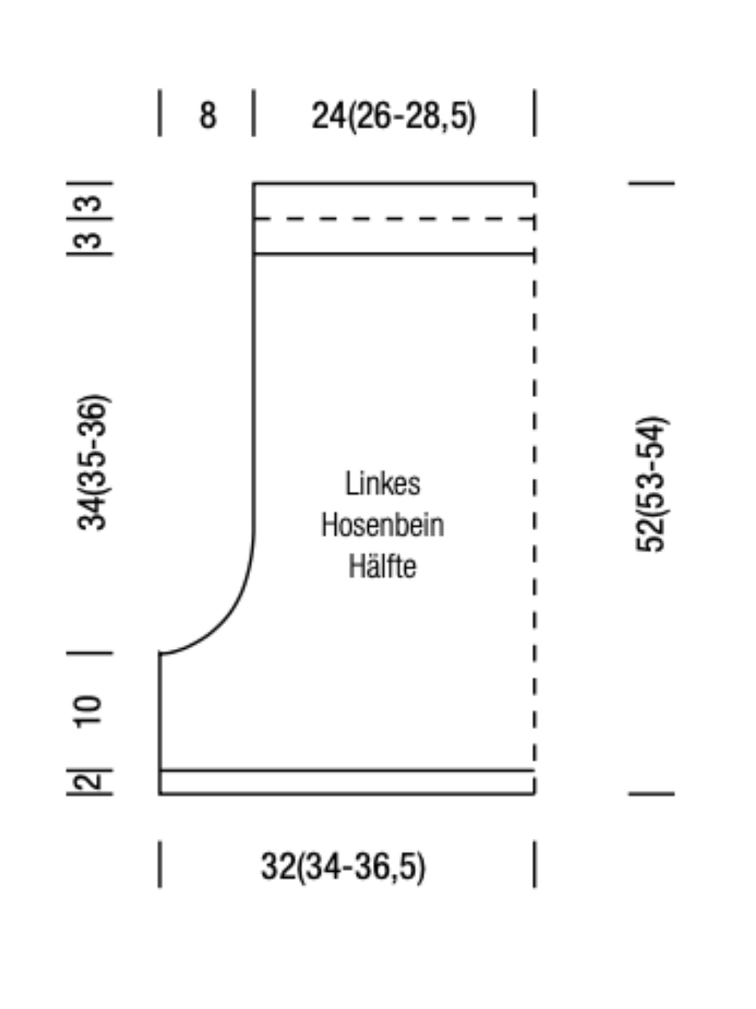 Breipakket korte broek in garenmix