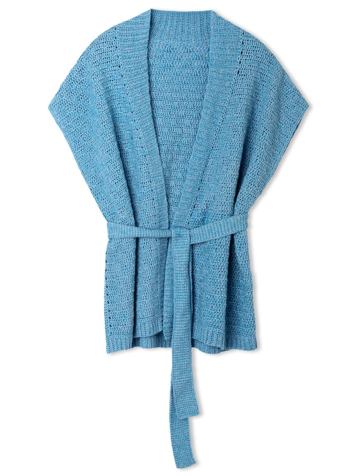 Haakpakket Ecopuno gilet in textuur