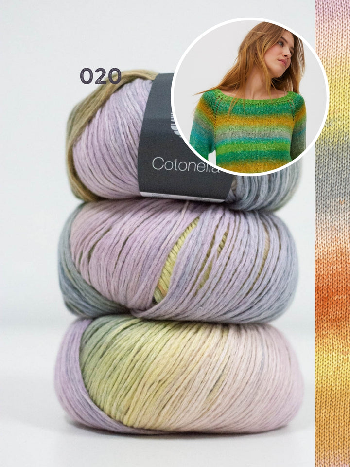 Breipakket Cotonella pullover - top-down
