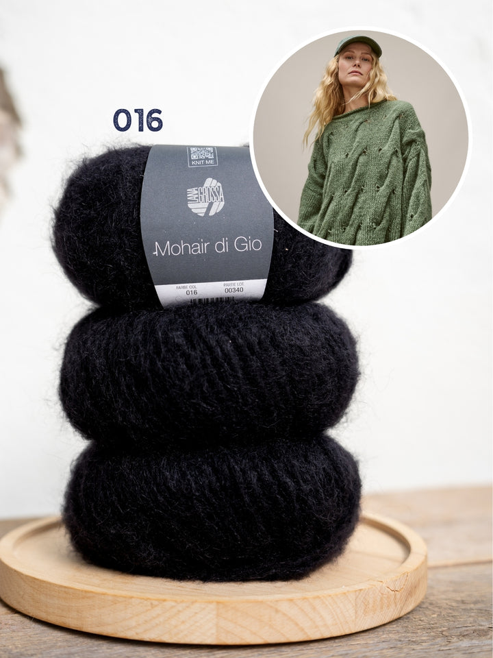 Breipakket Mohair Di Gio oversized kabeltrui