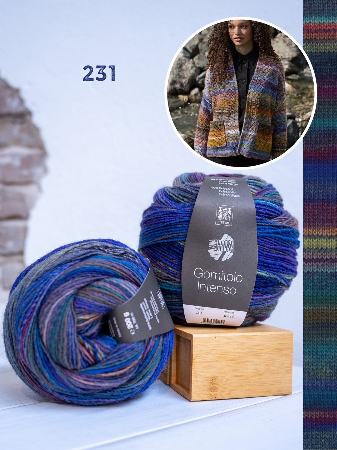 Breipakket Gomitolo Intenso vest in textuursteek