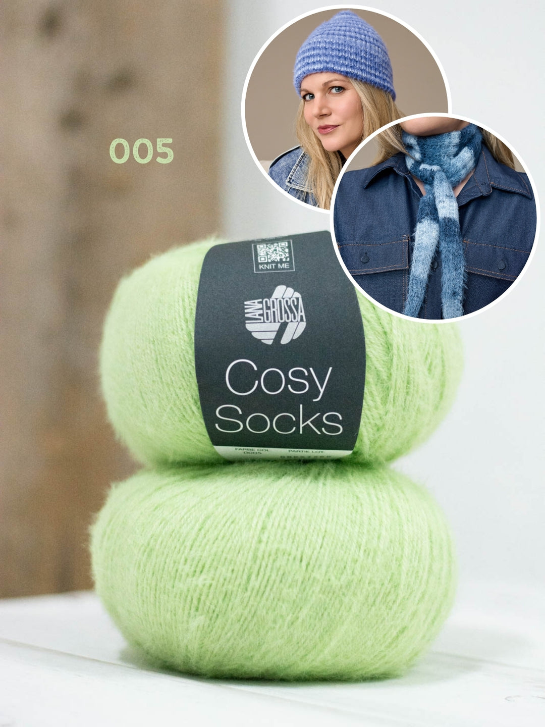 Breipakket Cosy Socks set (sjaaltje + muts)
