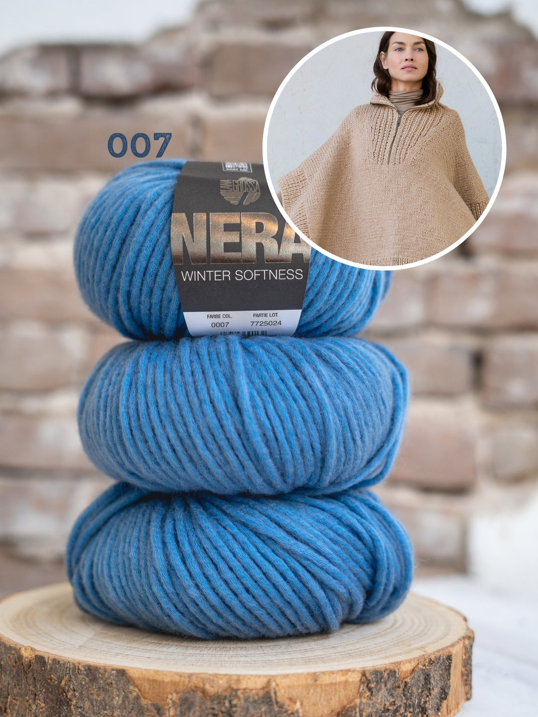 Breipakket Winter Softness poncho met rits