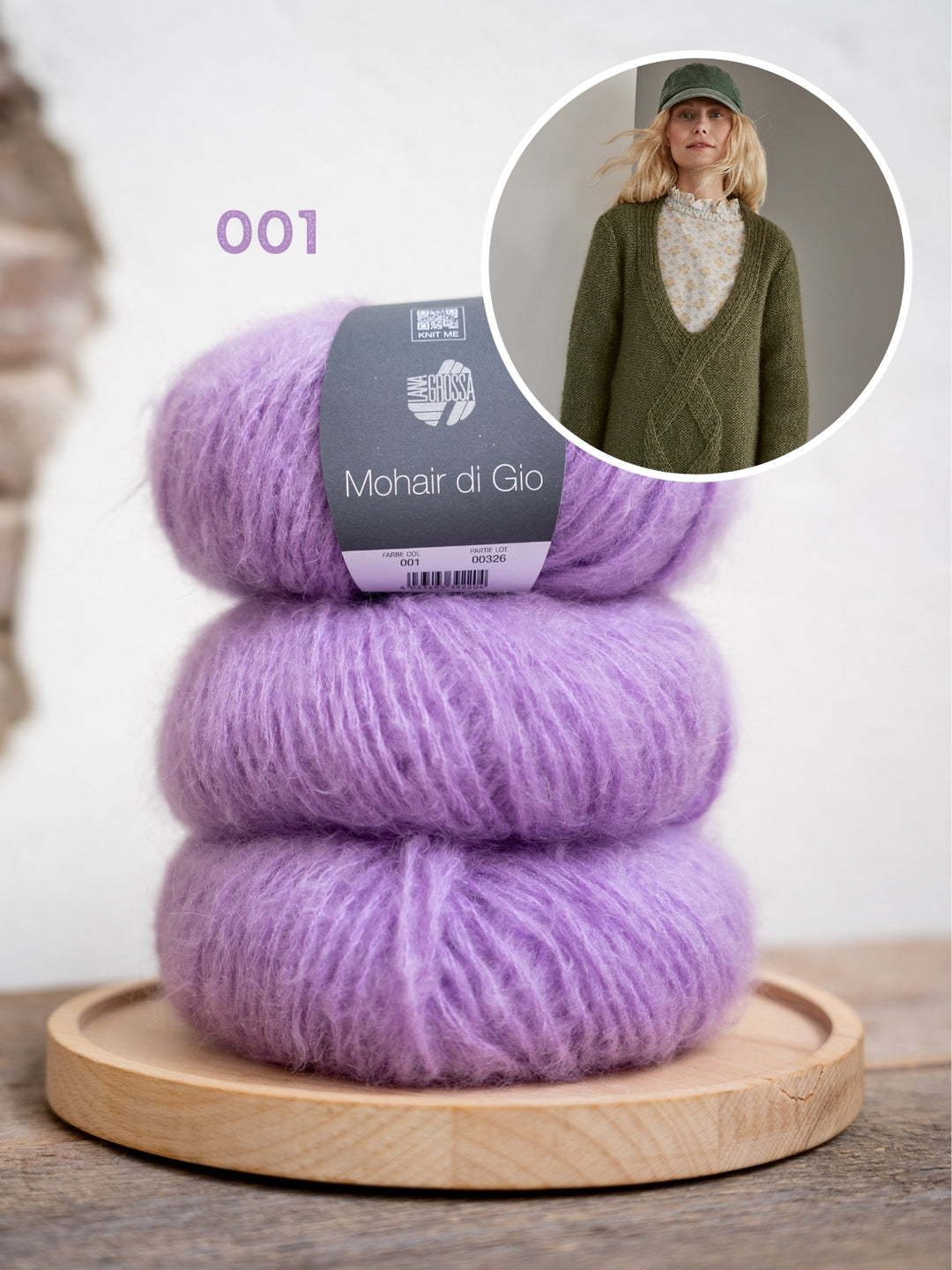 Breipakket Mohair Di Gio oversized v-hals trui