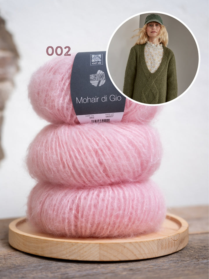 Breipakket Mohair Di Gio oversized v-hals trui