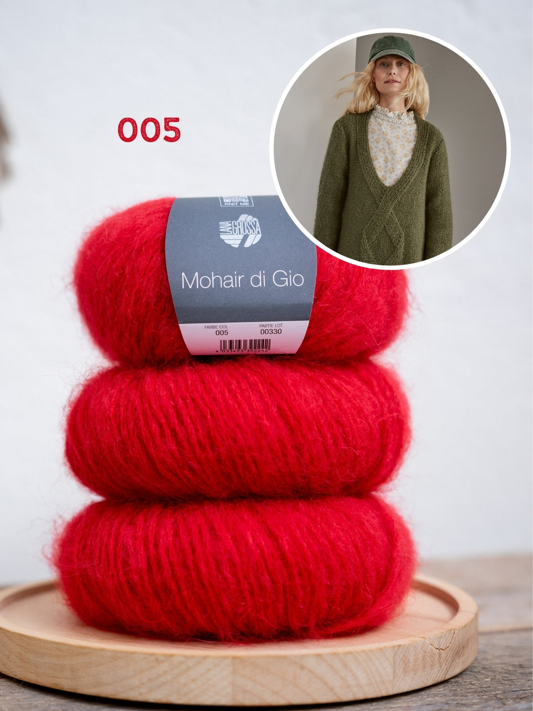 Breipakket Mohair Di Gio oversized v-hals trui