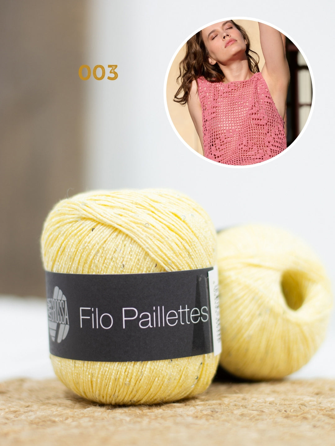 Haakpakket Filo Pailettes top