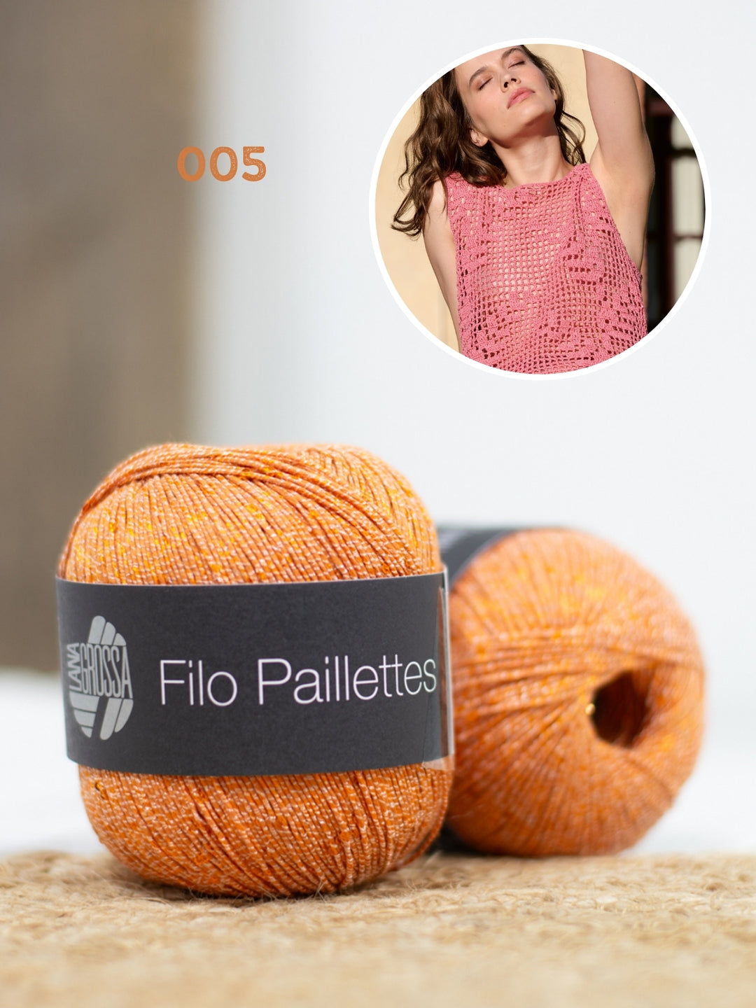 Haakpakket Filo Pailettes top