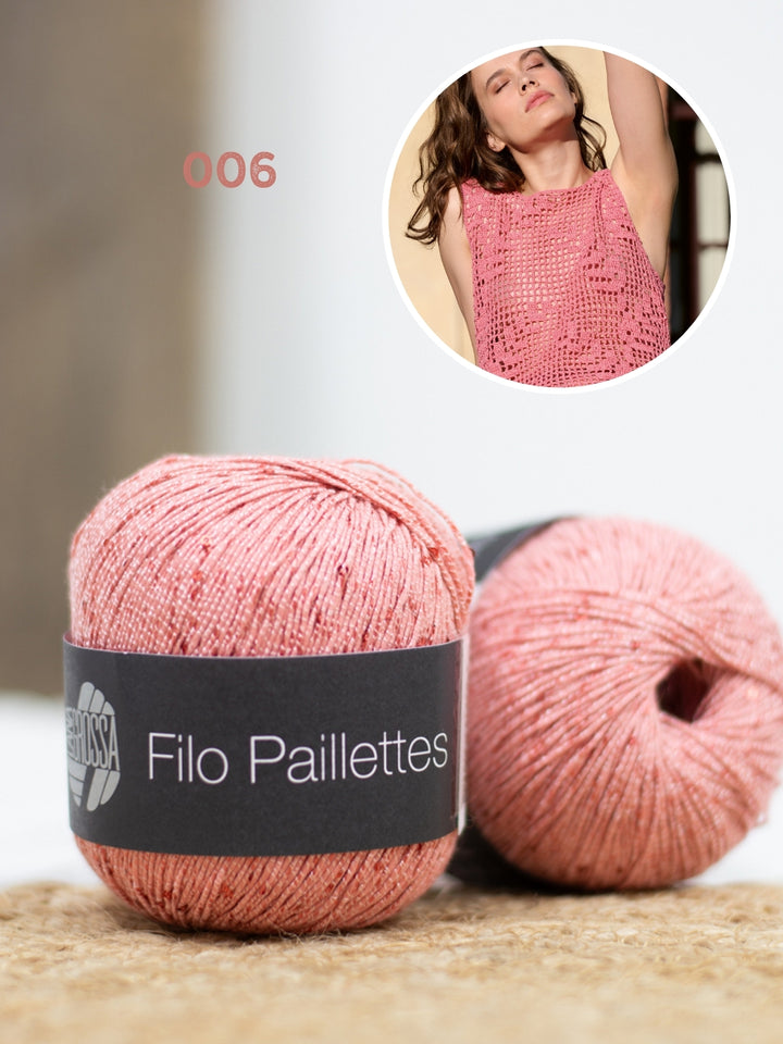 Haakpakket Filo Pailettes top