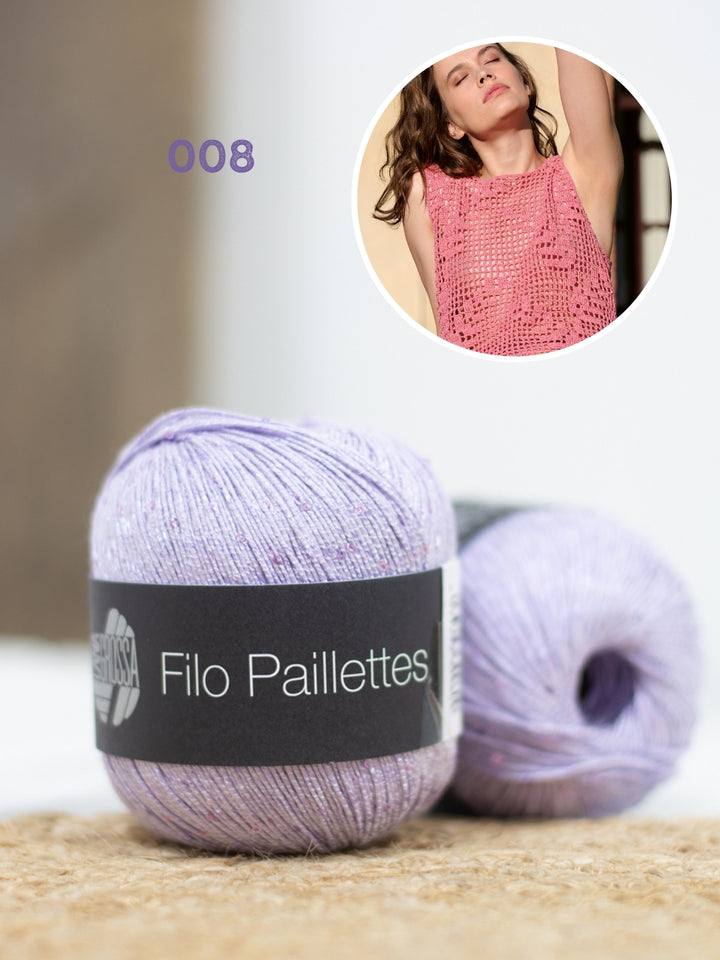 Haakpakket Filo Pailettes top