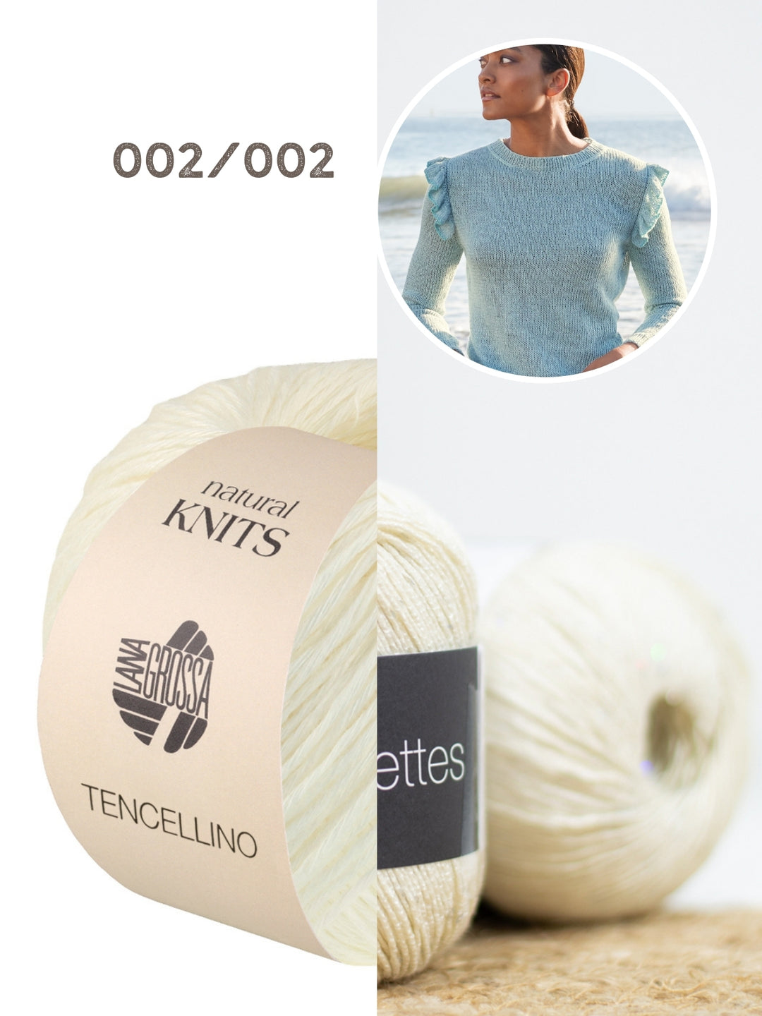 Breipakket Tencellino Filo Paillettes trui met ruches