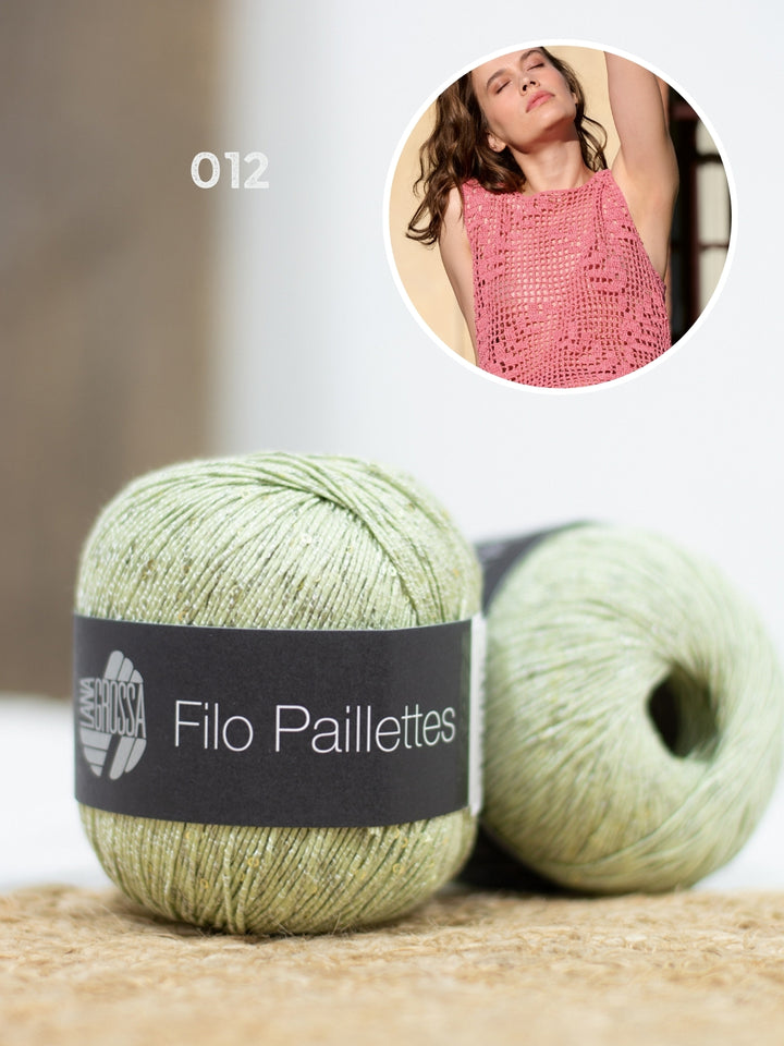 Haakpakket Filo Pailettes top