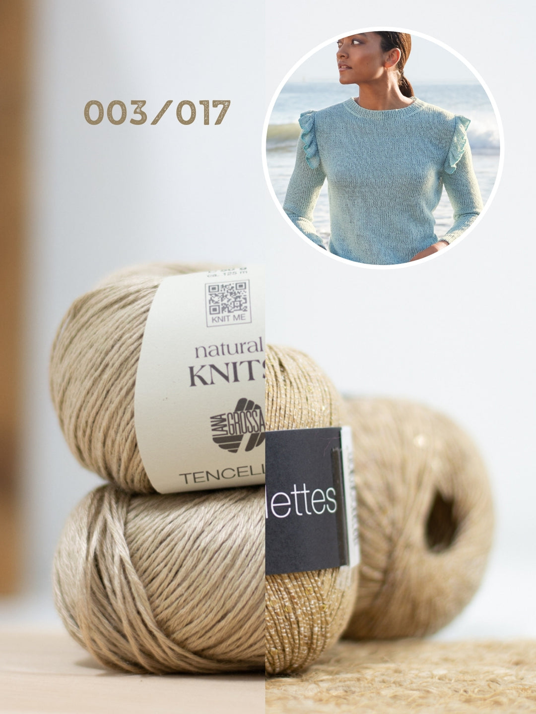 Breipakket Tencellino Filo Paillettes trui met ruches
