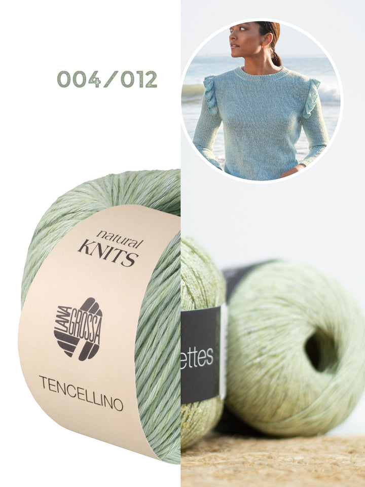 Breipakket Tencellino Filo Paillettes trui met ruches