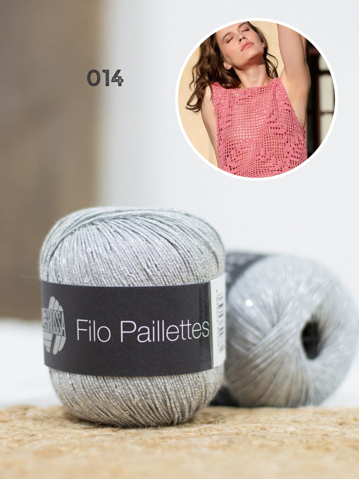 Haakpakket Filo Pailettes top