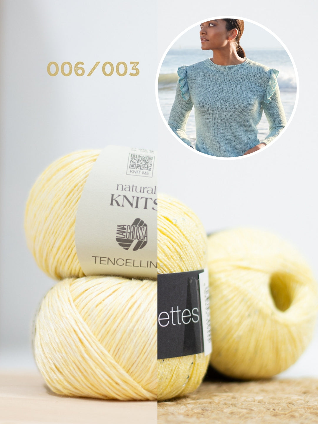 Breipakket Tencellino Filo Paillettes trui met ruches