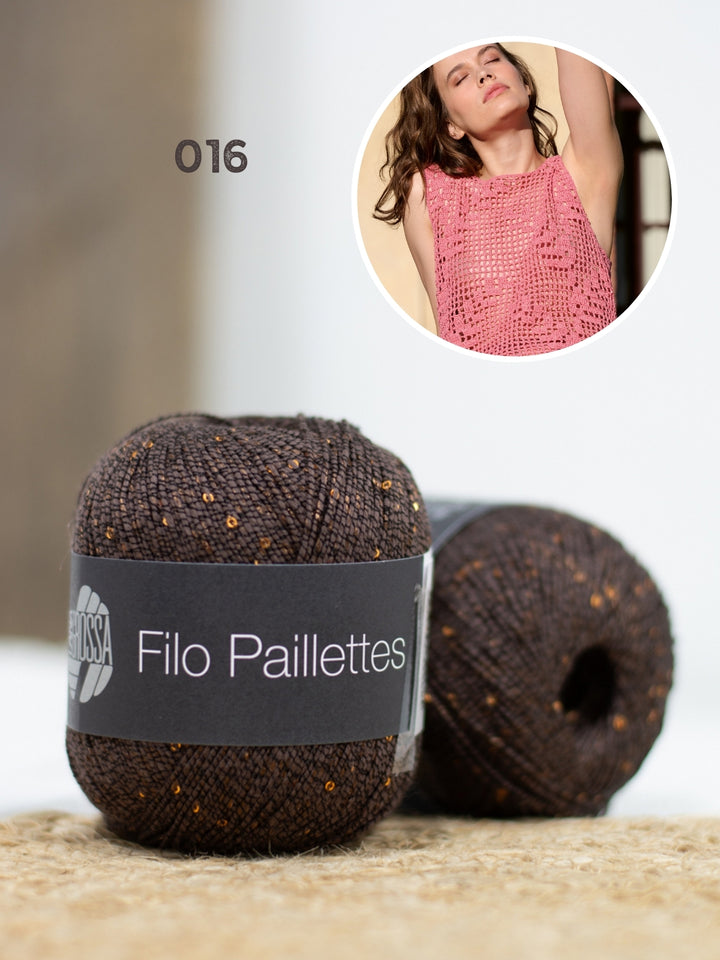 Haakpakket Filo Pailettes top