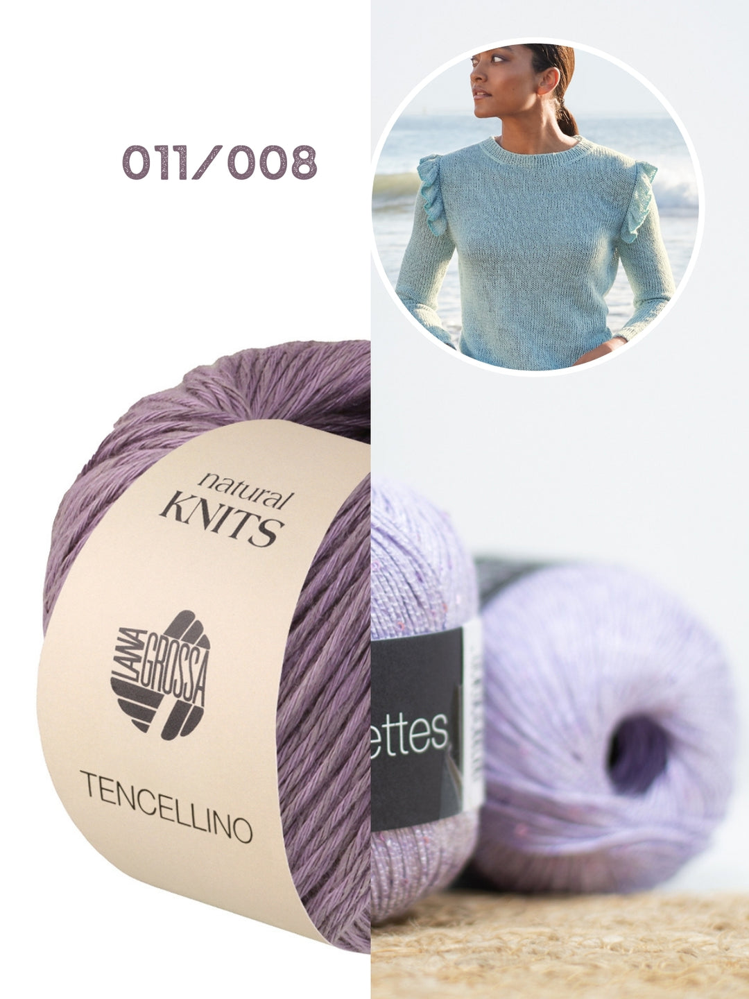 Breipakket Tencellino Filo Paillettes trui met ruches