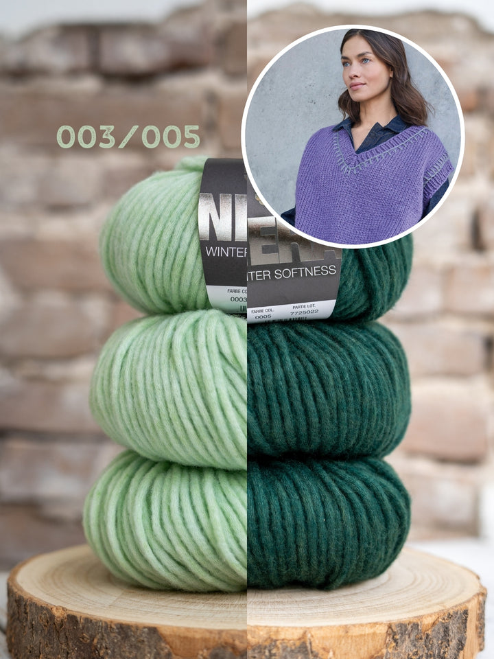 Breipakket Winter Softness top-down spencer met v-hals