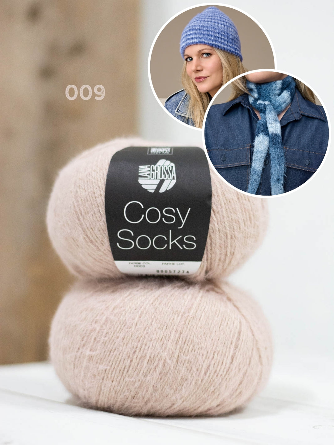 Breipakket Cosy Socks set (sjaaltje + muts)