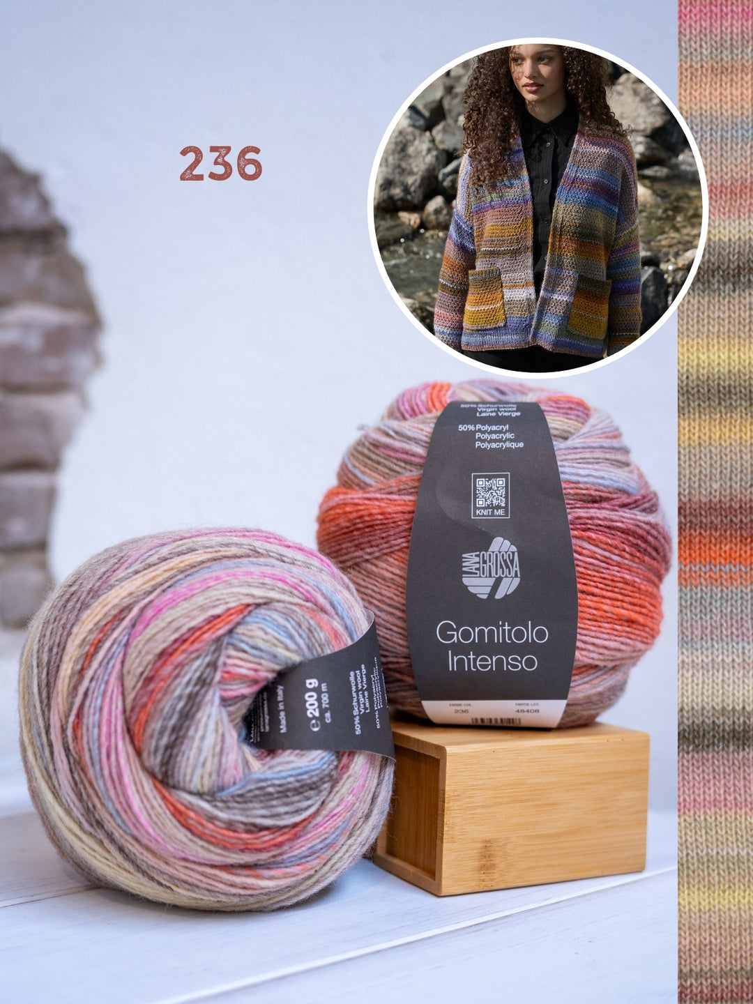 Breipakket Gomitolo Intenso vest in textuursteek