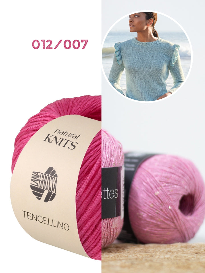 Breipakket Tencellino Filo Paillettes trui met ruches