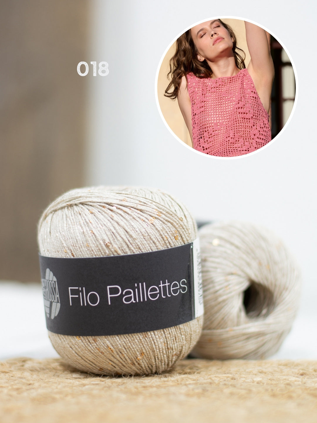 Haakpakket Filo Pailettes top