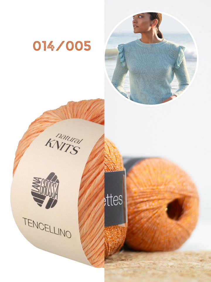 Breipakket Tencellino Filo Paillettes trui met ruches