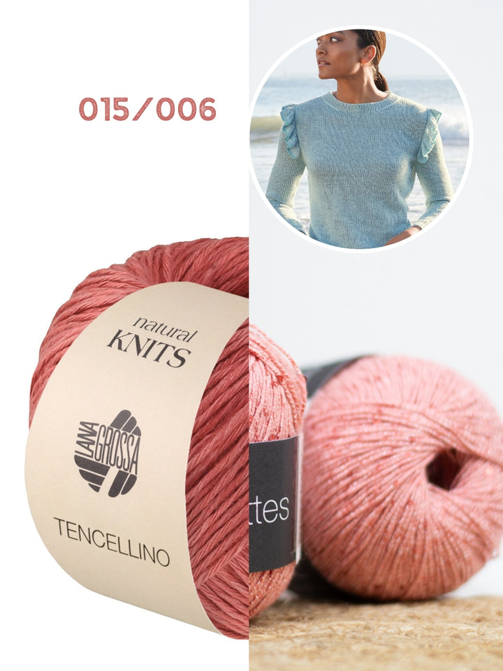 Breipakket Tencellino Filo Paillettes trui met ruches