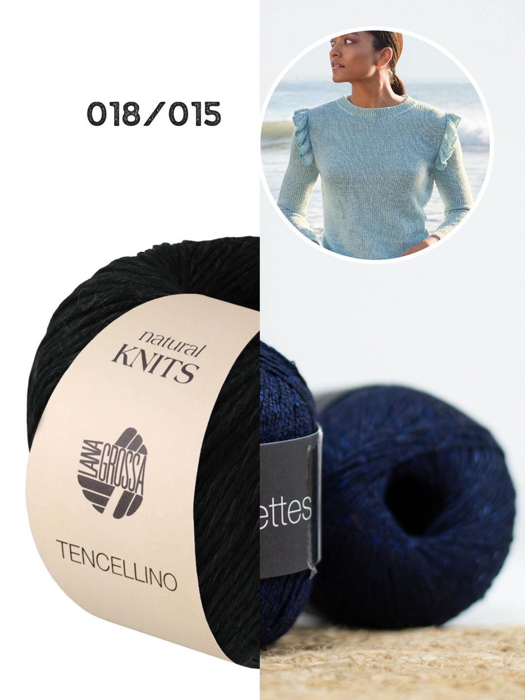 Breipakket Tencellino Filo Paillettes trui met ruches