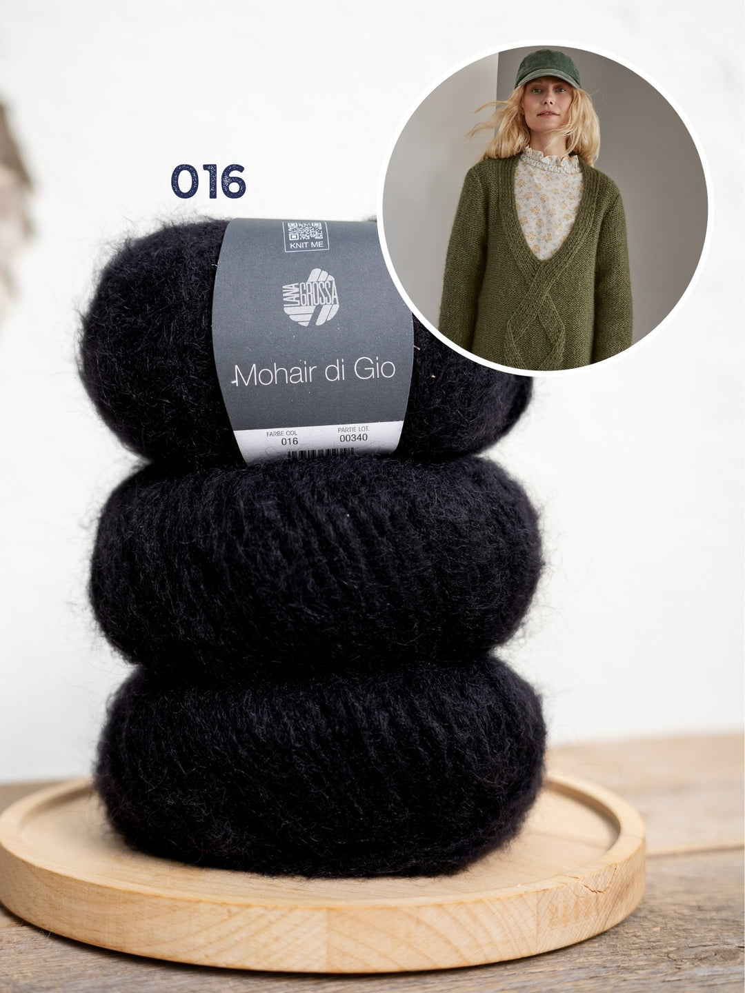 Breipakket Mohair Di Gio oversized v-hals trui
