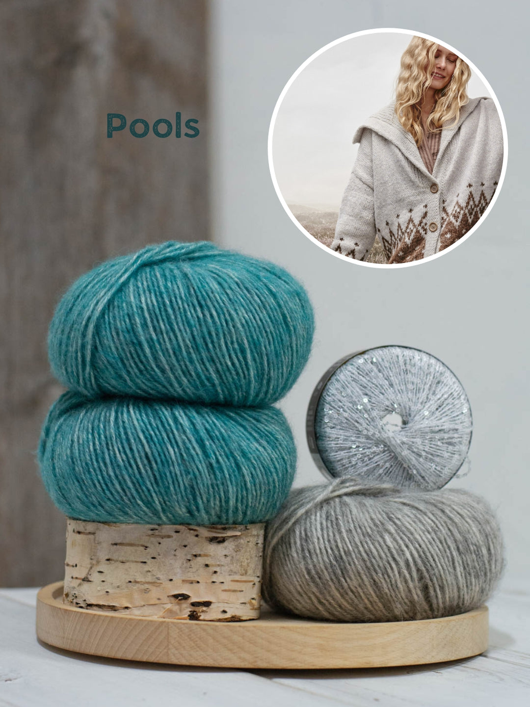 Breipakket Natural Alpaca Pelo Glamour raglanvest