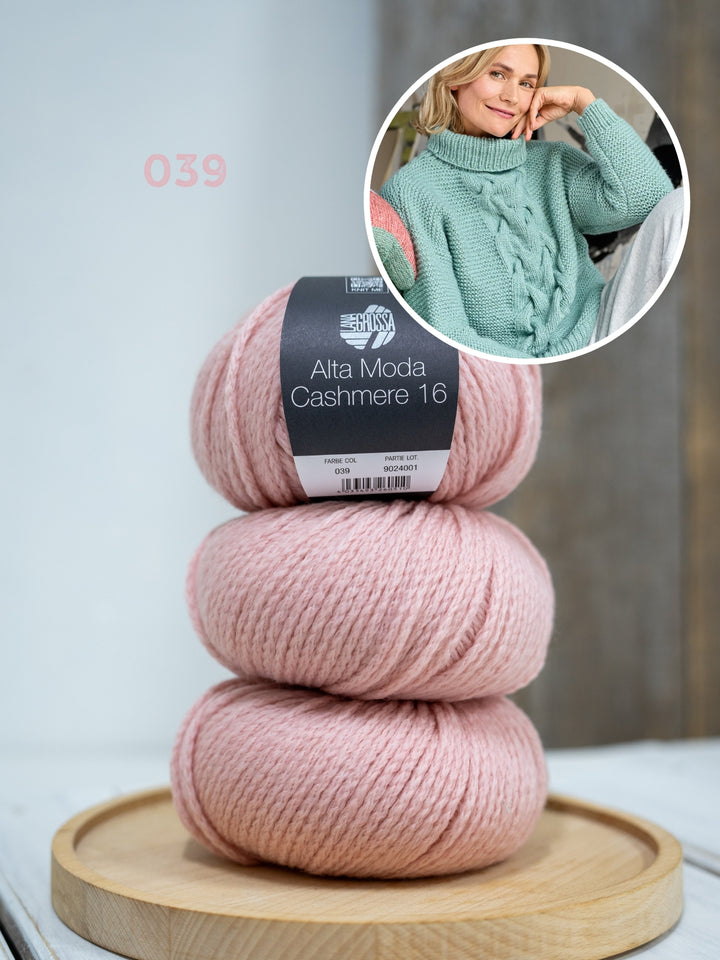 Breipakket Alta Moda Cashmere 16 kabeltrui