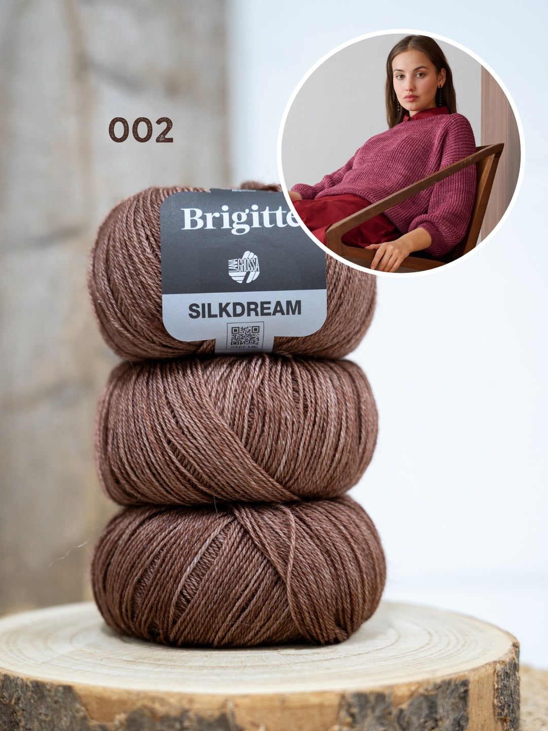 Breipakket Brigitte Silkdream trui in halve patentsteek