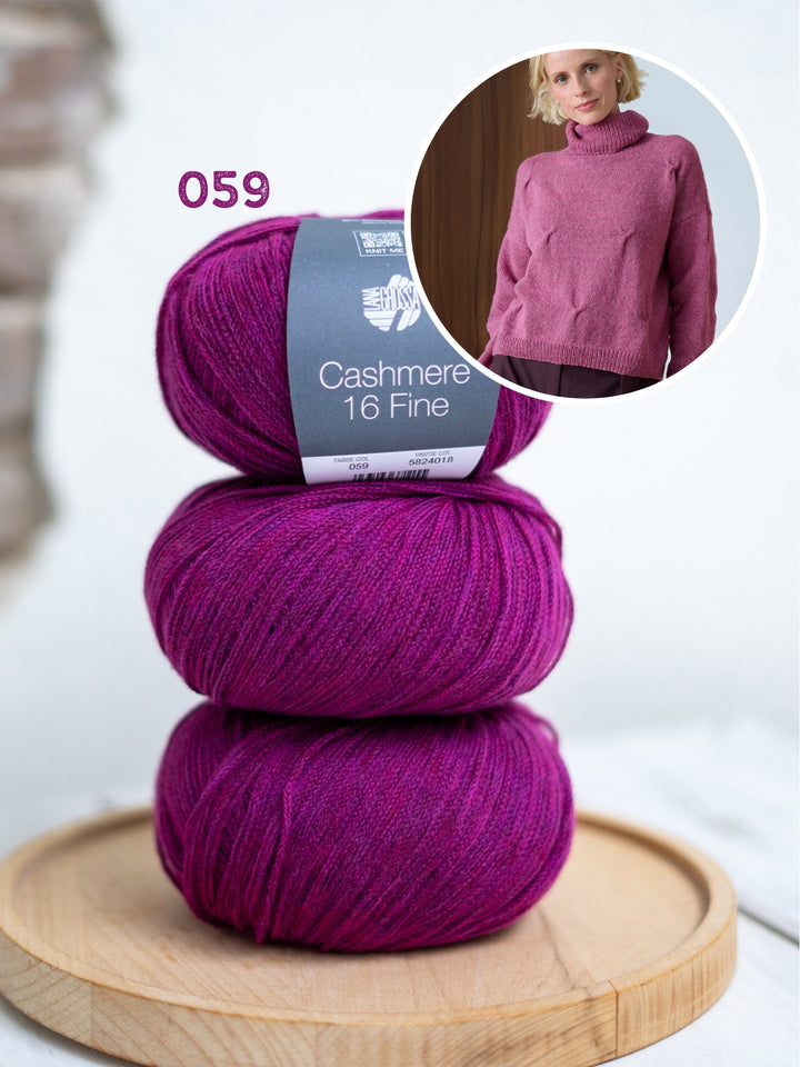 Breipakket Cashmere 16 Fine trui met kabels