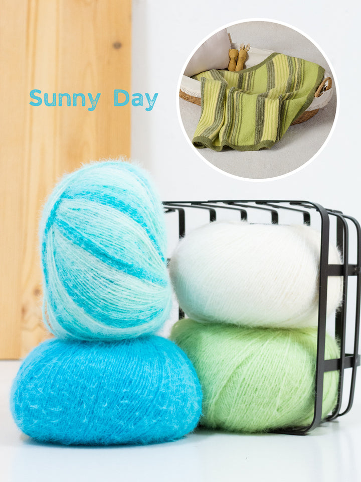 Breipakket Cosy Socks gestreept babydeken