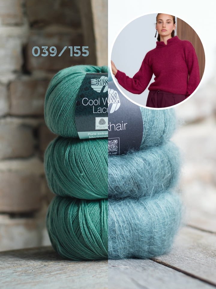 Breipakket Cool Wool Lace Silkhair trui