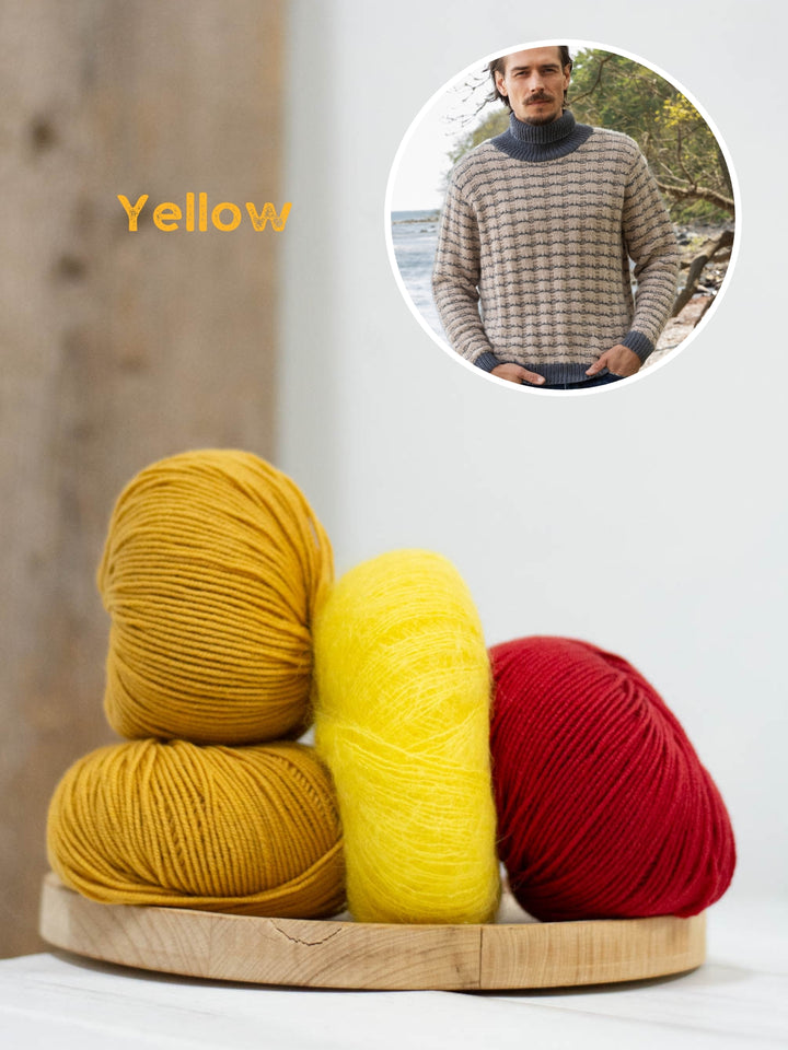 Breipakket Cool Wool Silkhair trui voor hem